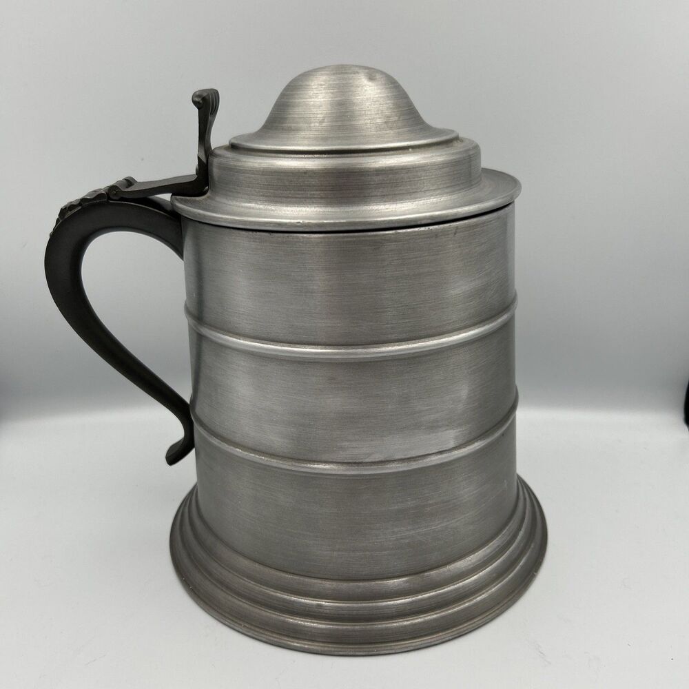 Large Vtg Pewtertone Olde Tankardware Seymour Mann Italy Imports Ice Bucket 1970